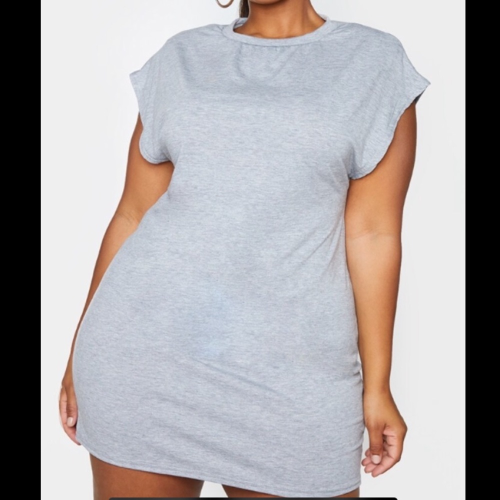 Shoulder Pad T-Shirt Dress